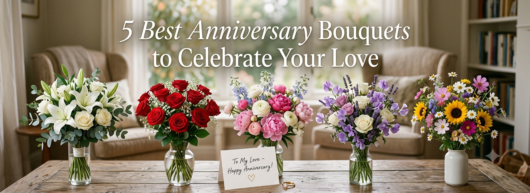 5 Bouquets for Anniversary