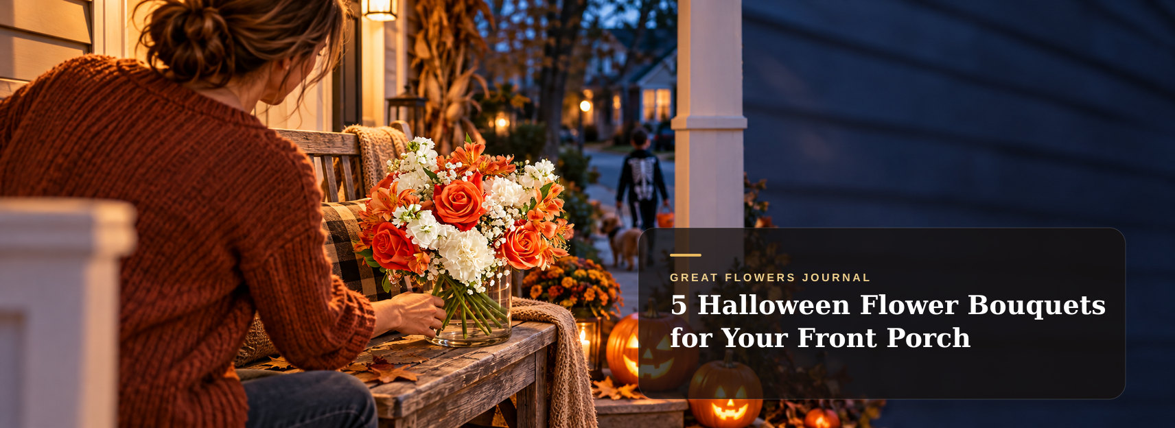 5 Halloween Flower Bouquets for Your Front Porch