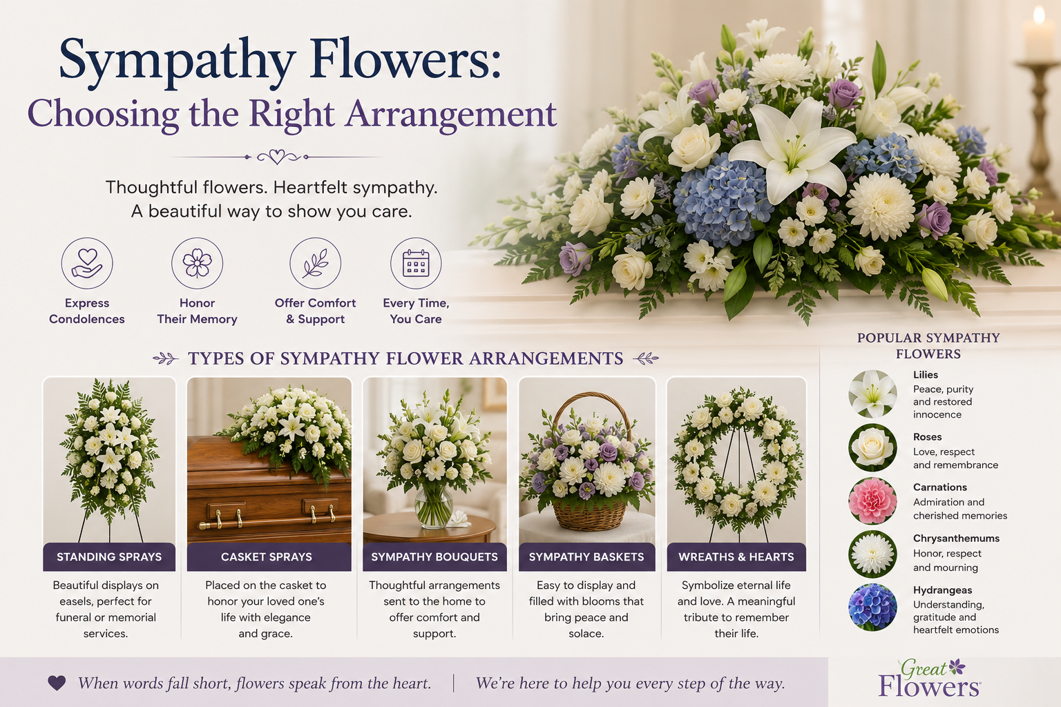 Sympathy Flowers: Choosing the Right Arrangement